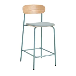 ARNO Lot de 2 chaises de bar en tissu et métal 66 cm