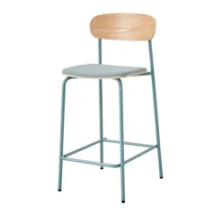 ARNO Lot de 2 chaises de bar en tissu et métal 66 cm