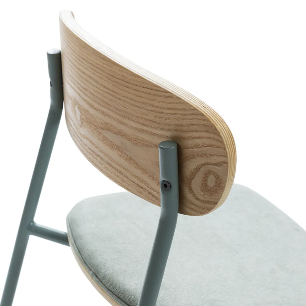 ARNO Lot de 2 chaises de bar en tissu et métal 66 cm