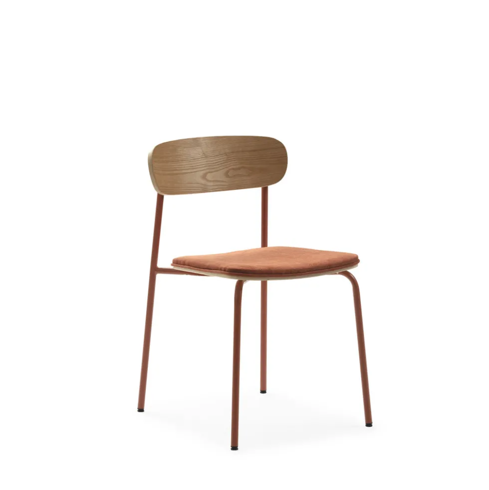 ARNO Lot de 2 chaises en tissu et métal