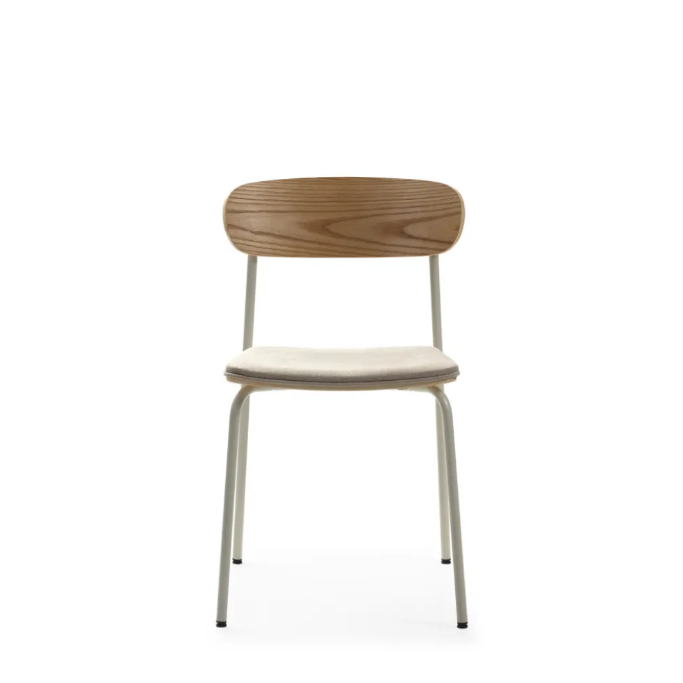 ARNO Lot de 2 chaises en tissu et métal