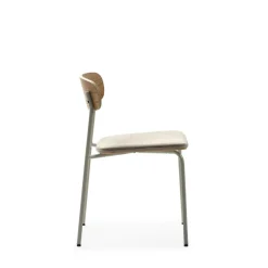 ARNO Lot de 2 chaises en tissu et métal