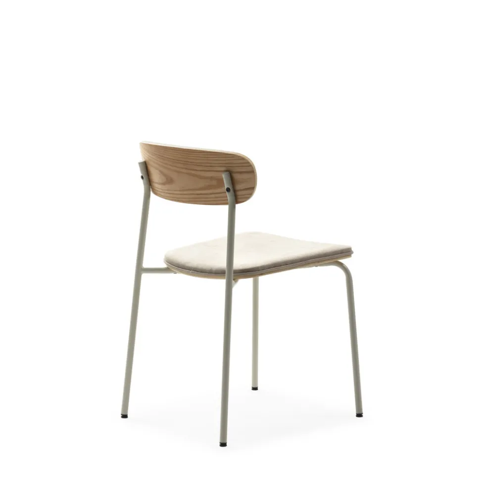 ARNO Lot de 2 chaises en tissu et métal