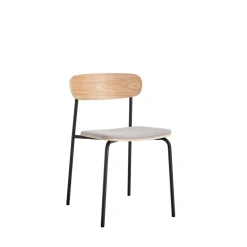 ARNO Lot de 2 chaises en tissu et métal