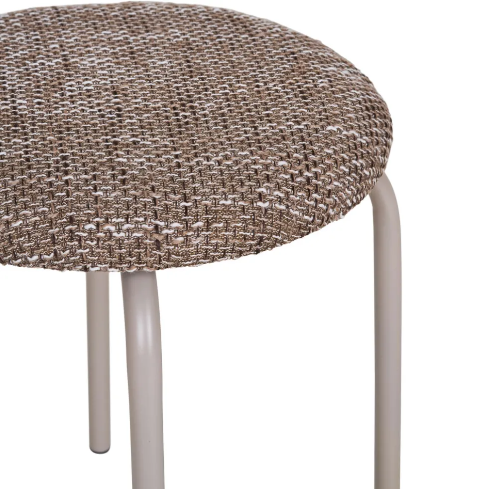 ASMARA Tabouret en tissu et métal H43cm