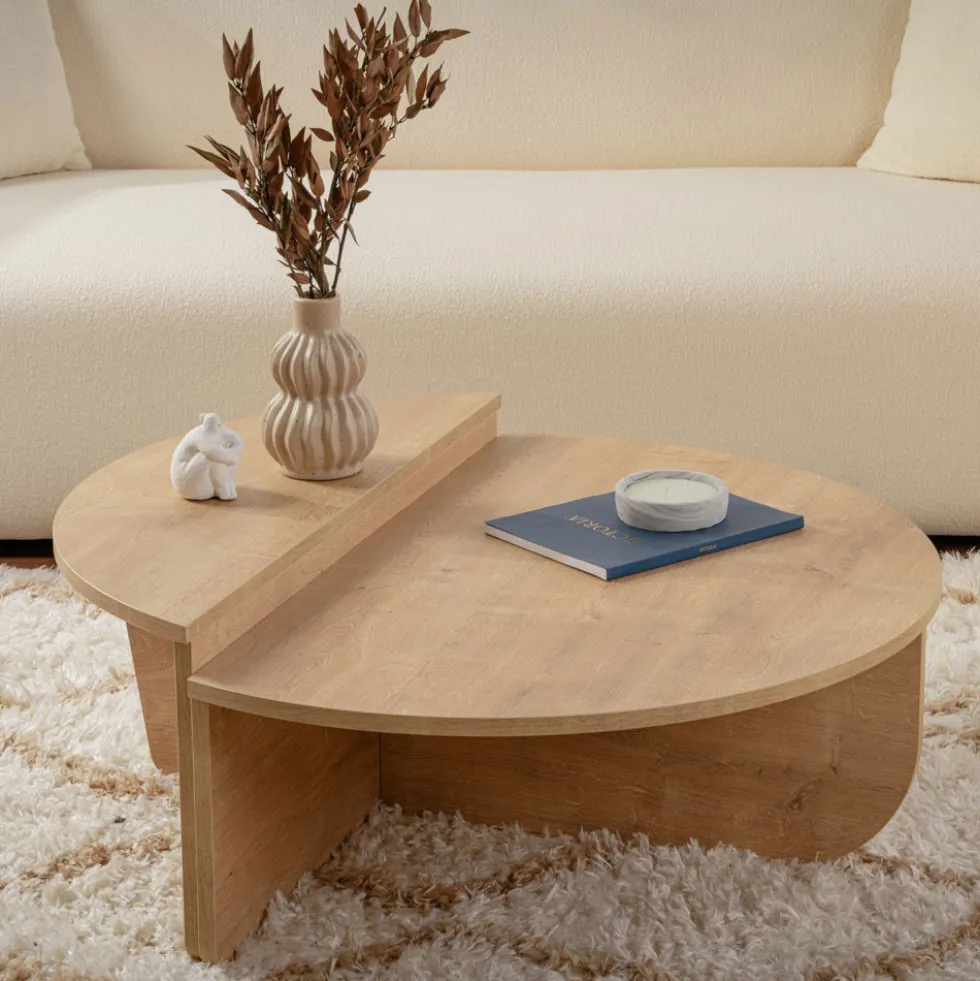 ASYA Lot de 2 tables basses en bois