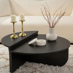 ASYA Lot de 2 tables basses en bois