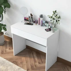 AURI Coiffeuse 1 tiroir en bois L90cm