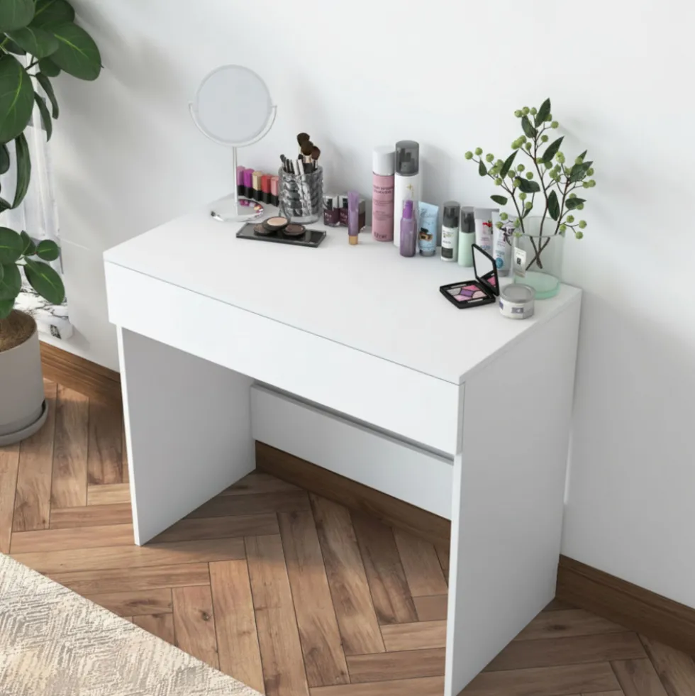 AURI Coiffeuse 1 tiroir en bois L90cm