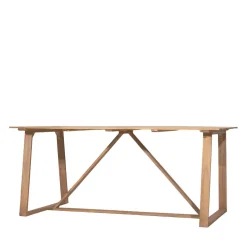 AVA Table à manger de jardin 6 personnes en bois