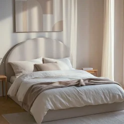 BACKO Lit coffre en tissu 140x190cm