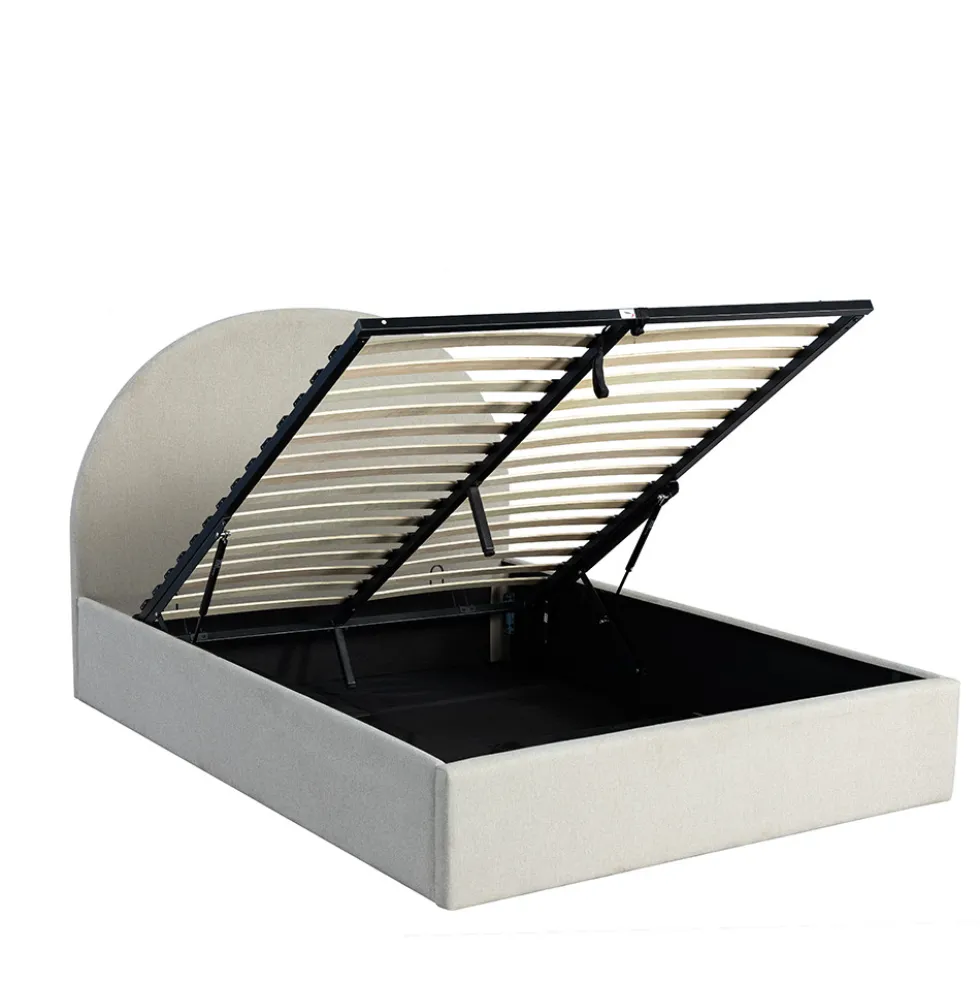 BACKO Lit coffre en tissu 140x190cm