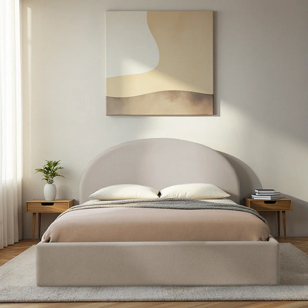 BACKO Lit coffre en tissu 140x190cm
