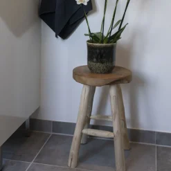 BADIA Tabouret en teck H45cm
