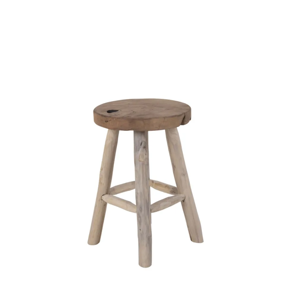 BADIA Tabouret en teck H45cm