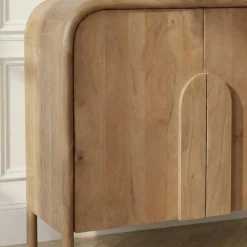 BALI Buffet 2 portes en bois massif L90cm
