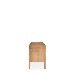 BALI Meuble TV 2 portes en bois massif L150cm
