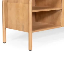 BALI Meuble TV 2 portes en bois massif L150cm
