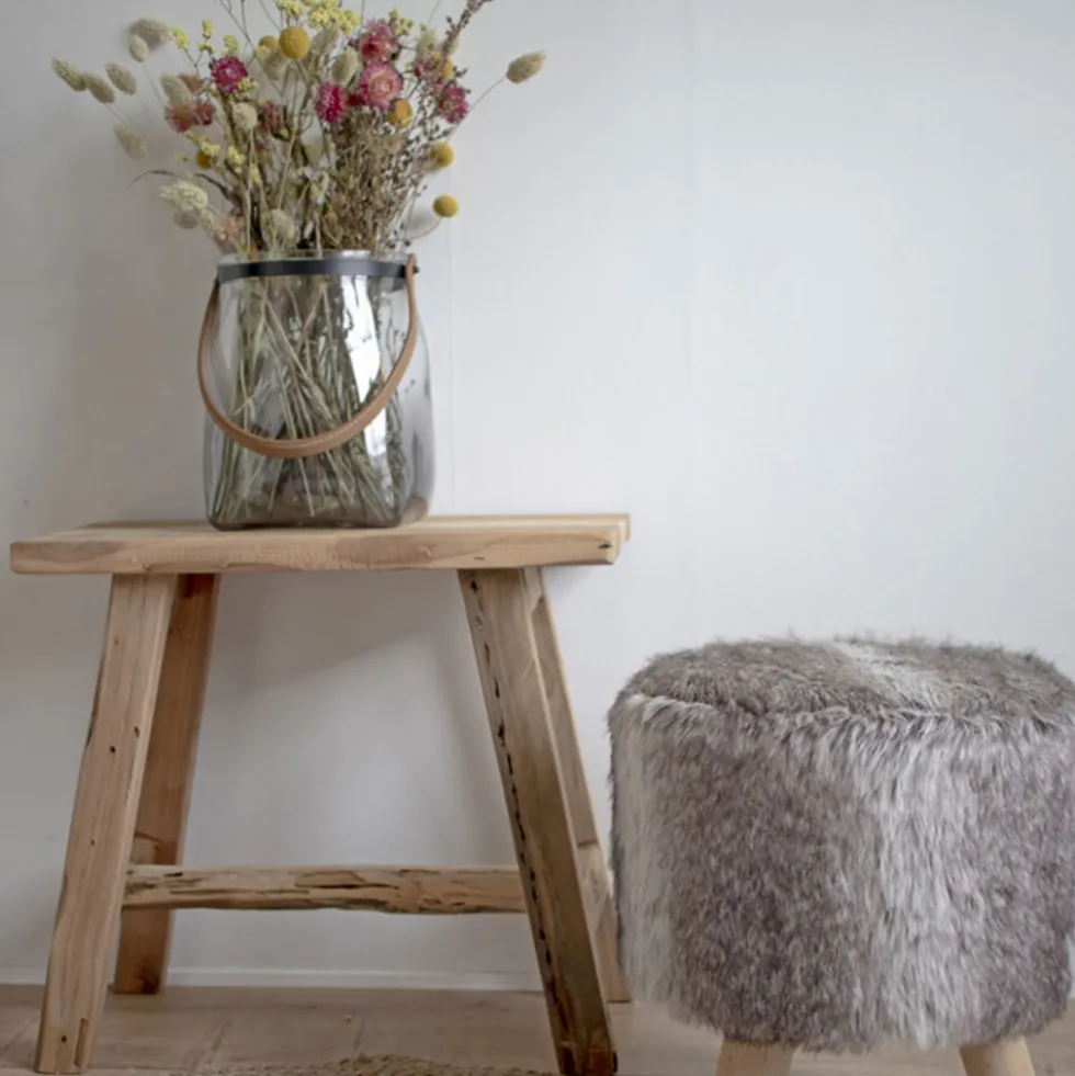 BARCELONA Tabouret en teck H45cm