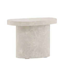 BASTAD Table d'appoint organique en effet marbre 50x30cm