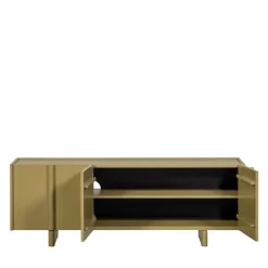 BASU Meuble TV 3 portes en bois L152cm