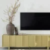 BASU Meuble TV 4 portes en bois L200cm
