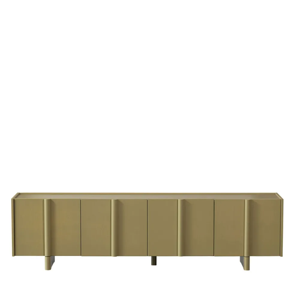 BASU Meuble TV 4 portes en bois L200cm