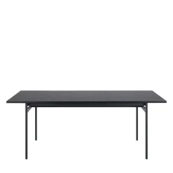 BATARA Table à manger 8 personnes en bois et métal