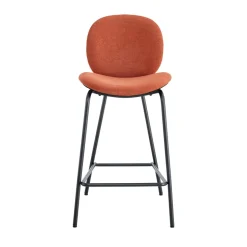 BEGA Lot de 2 chaises de bar en tissu et métal H65cm
