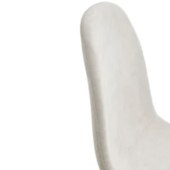 BELLA Lot de 2 chaises en tissu piètement effet bois