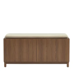 BELLY Banc d'entrée avec rangement à chaussures en bois L112cm