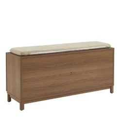 BELLY Banc d'entrée avec rangement à chaussures en bois L112cm