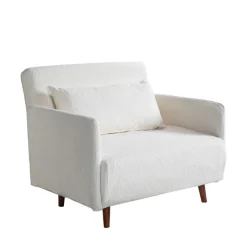 BELUSHI Fauteuil convertible en tissu bouclette