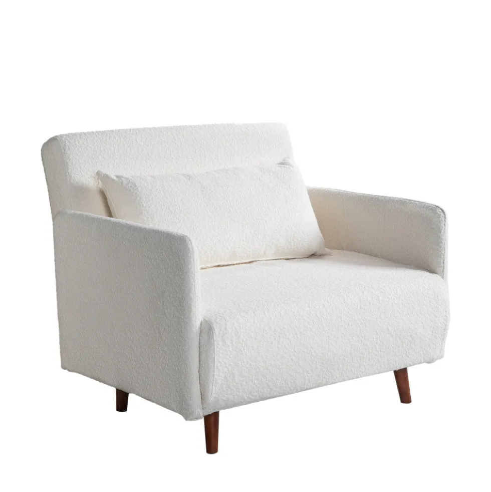 BELUSHI Fauteuil convertible en tissu bouclette
