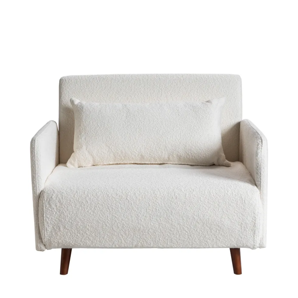 BELUSHI Fauteuil convertible en tissu bouclette