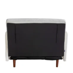 BELUSHI Fauteuil convertible en tissu bouclette