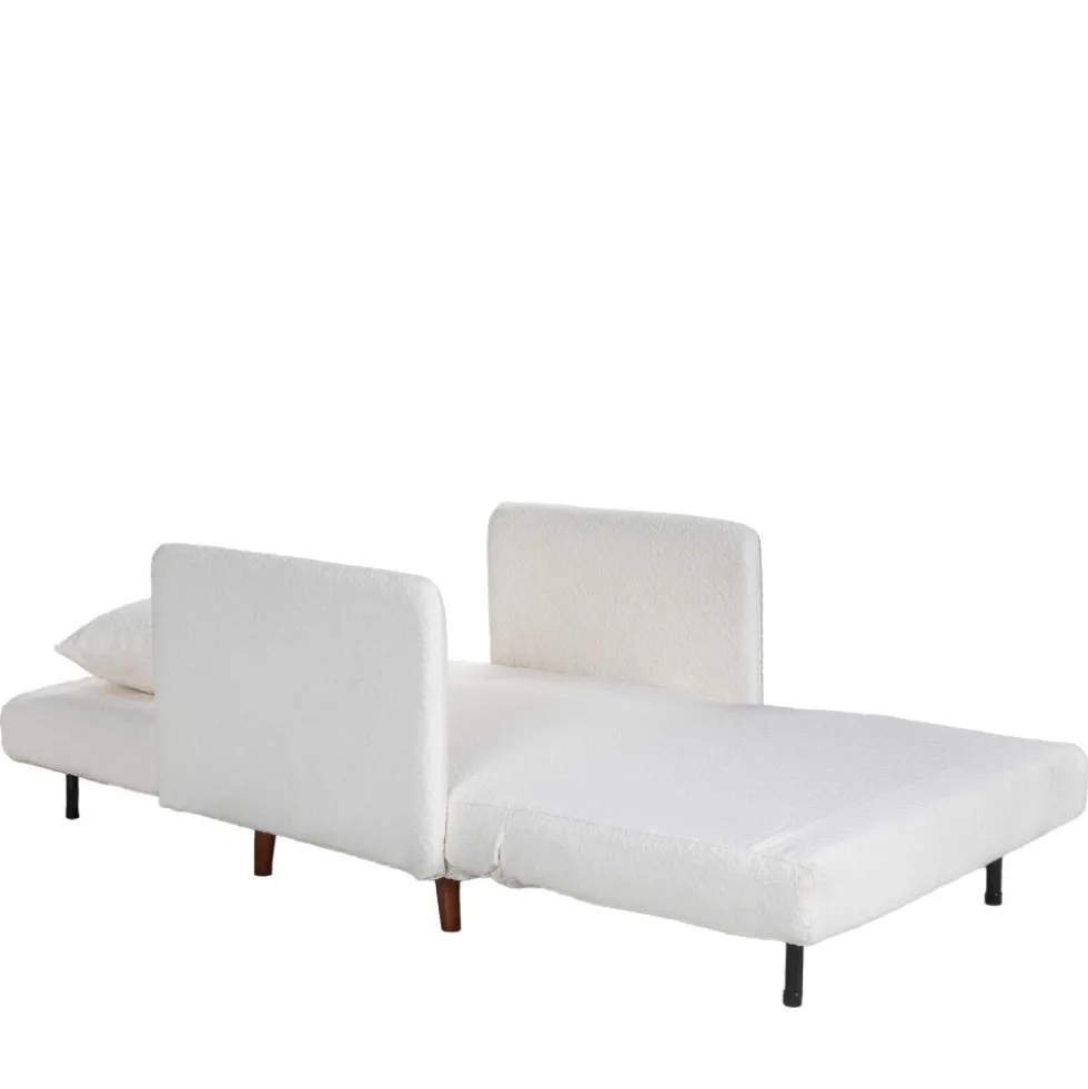 BELUSHI Fauteuil convertible en tissu bouclette
