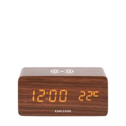 BLOCK Réveil en bois avec chargeur téléphone