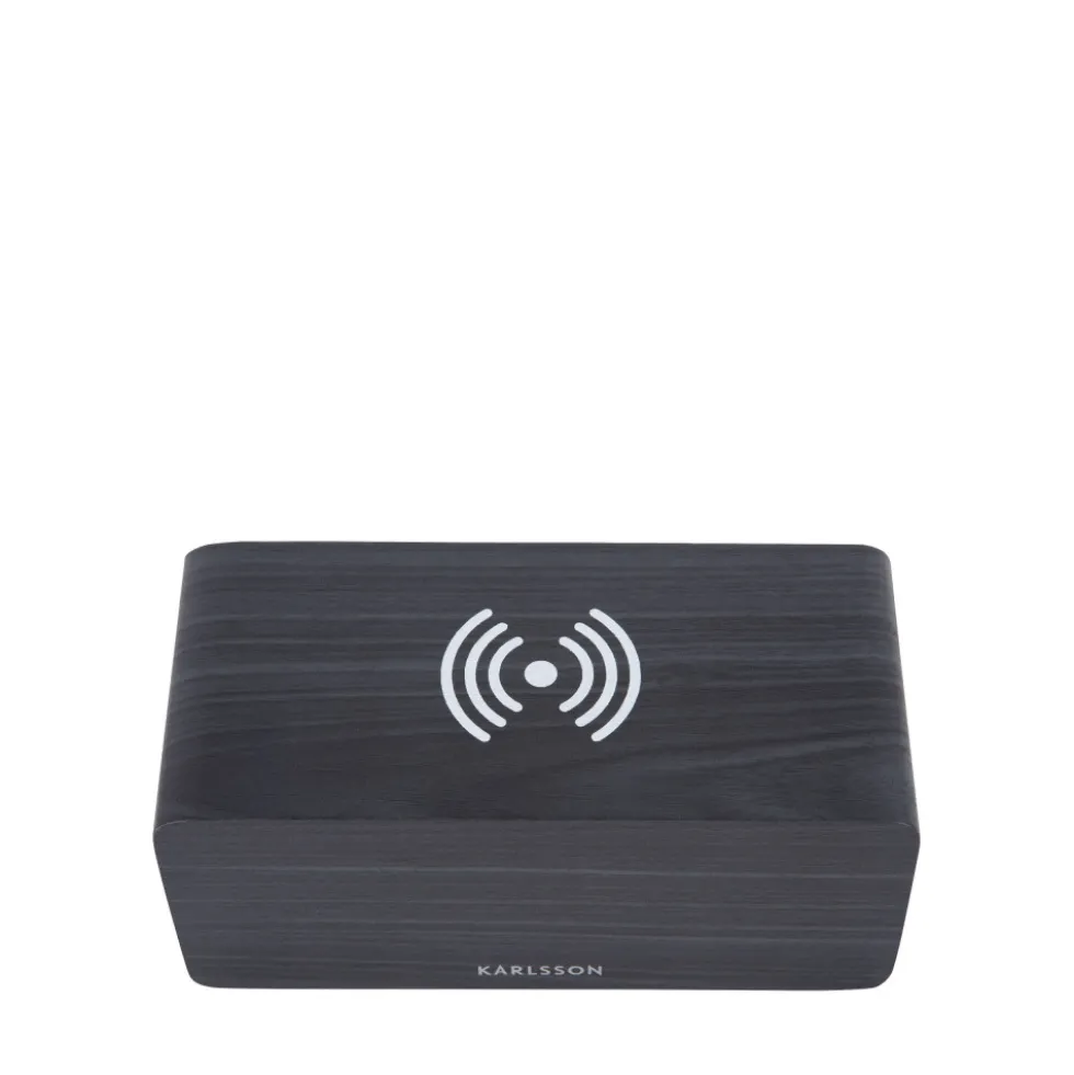 BLOCK Réveil en bois avec chargeur téléphone