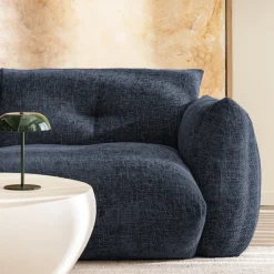 BOCCA Canapé droit 3 places en tissu à dossier capitonné