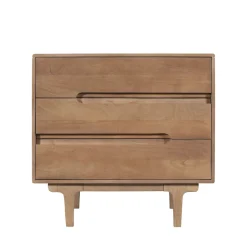 BOGOR Commode 3 tiroirs en bois massif L80cm