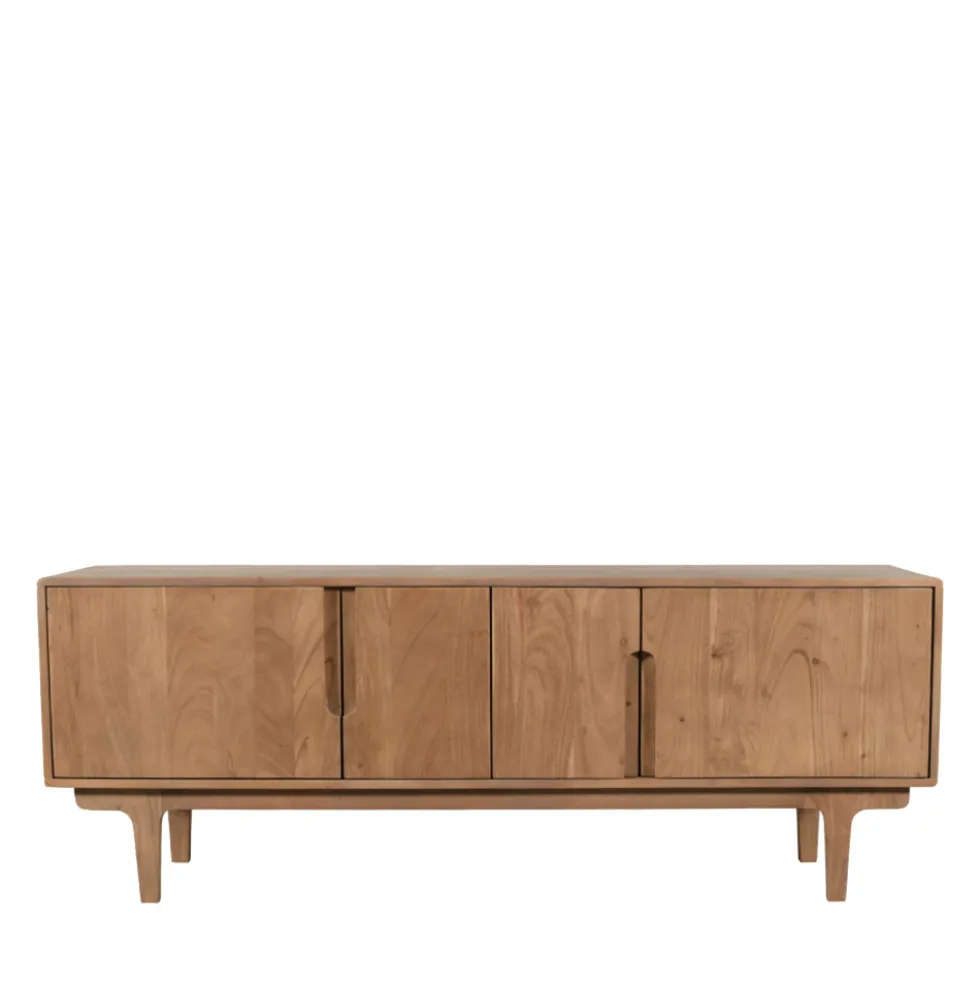 BOGOR Meuble tv 4 portes en bois massif L150cm