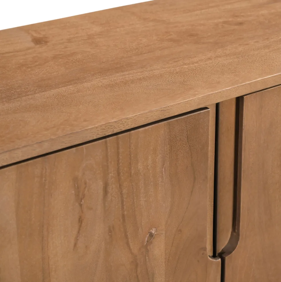 BOGOR Meuble tv 4 portes en bois massif L150cm