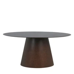 BOLTON Table à manger ovale en bois 160x90cm