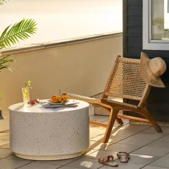 BONNIE Table basse ronde en effet terrazzo ø70cm