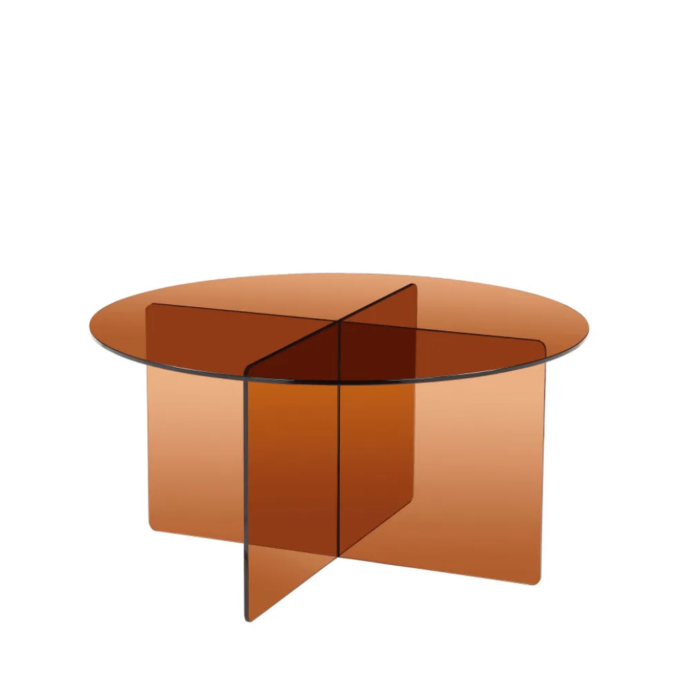 BOSTON Table basse ronde en verre ø80cm