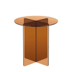 BOSTON Table d'appoint ronde en verre ø45cm