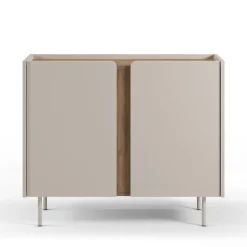 BOXY Buffet 2 portes en bois et métal L100cm