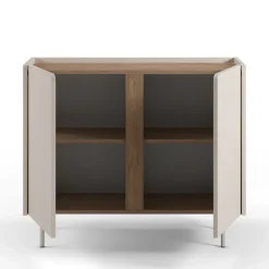 BOXY Buffet 2 portes en bois et métal L100cm