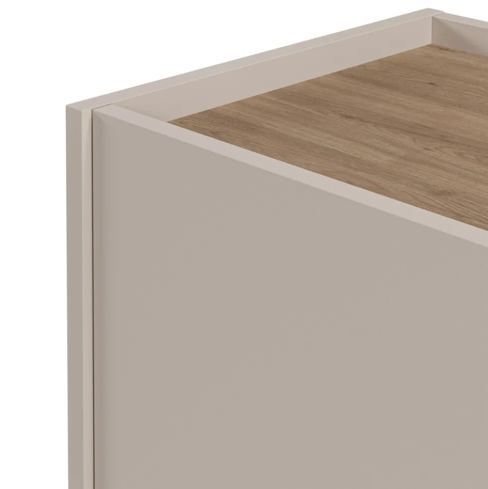 BOXY Buffet 2 portes en bois et métal L100cm